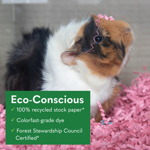 ECO BEDDING 99% Dust Free Paper Bedding for Small Pets and Birds, Pink Bulk Box, 250 L